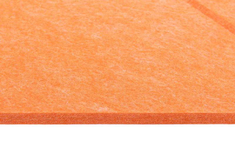 Panel filcowy ścienny dekoracyjny Multidecor Felly  40 x 46 cm  9 mm heksagon ryflowany pomarańczowy 2 szt.