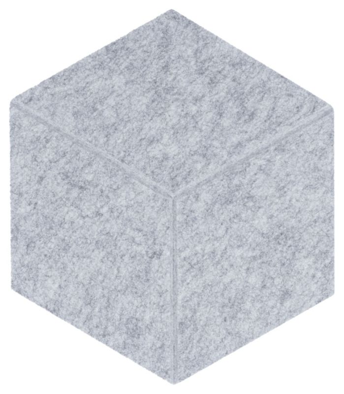 Panel filcowy ścienny dekoracyjny Multidecor Felly  40 x 46 cm  9 mm heksagon ryflowany szary 2 szt.