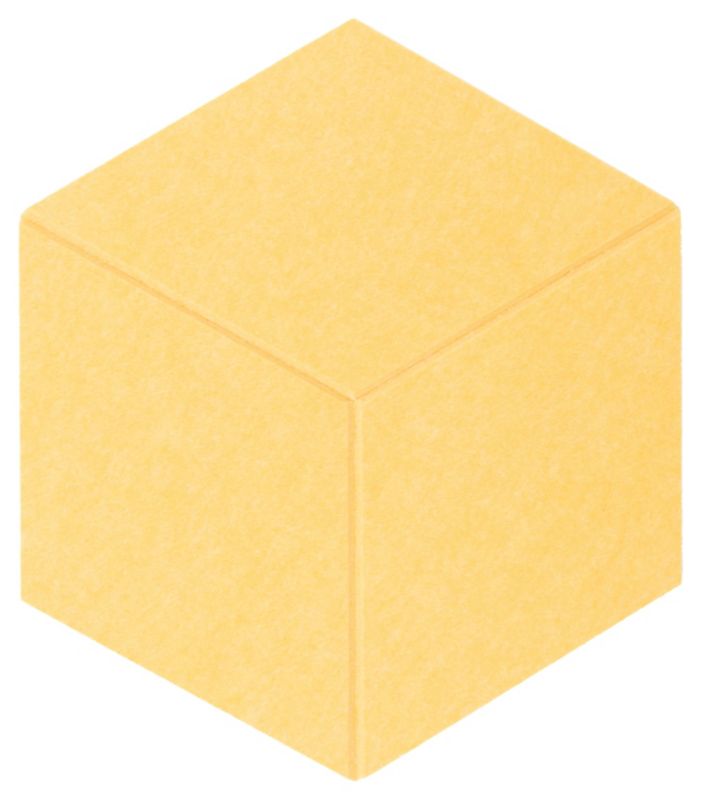 Panel filcowy ścienny dekoracyjny Multidecor Felly  40 x 46 cm  9 mm heksagon ryflowany żółty 2 szt.