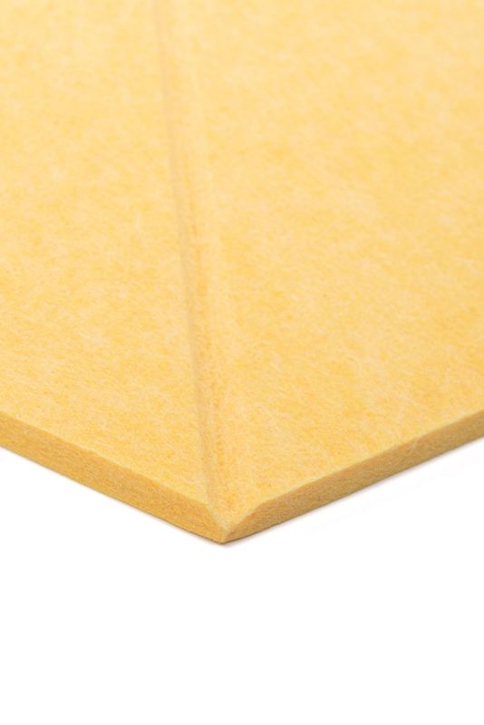 Panel filcowy ścienny dekoracyjny Multidecor Felly  40 x 46 cm  9 mm heksagon ryflowany żółty 2 szt.