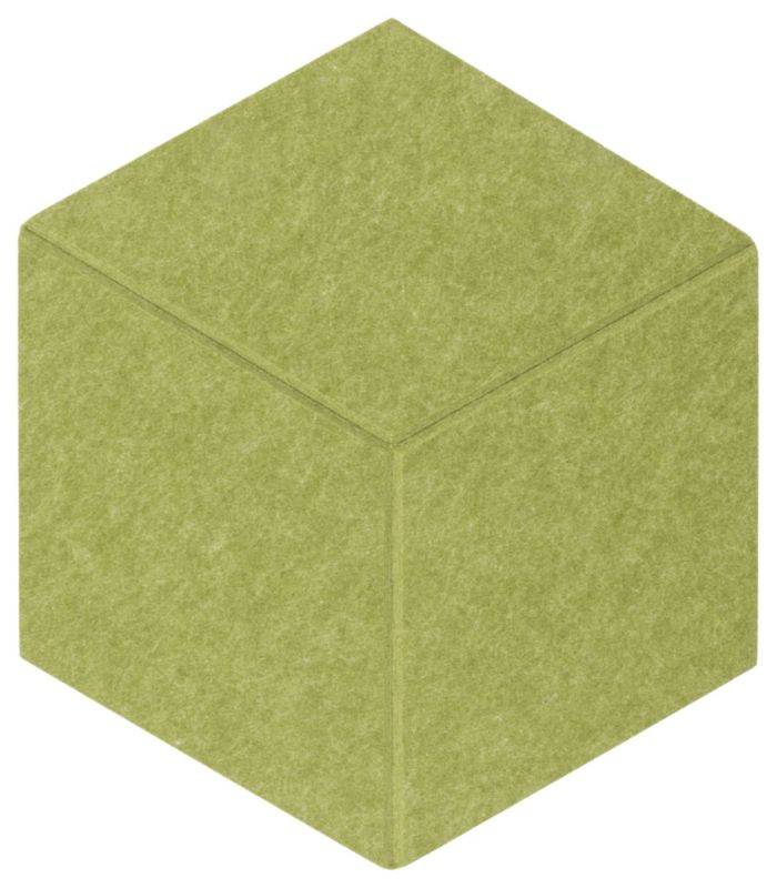 Panel filcowy ścienny dekoracyjny Multidecor Felly  40 x 46 cm  9 mm heksagon ryflowany zielony 2 szt.