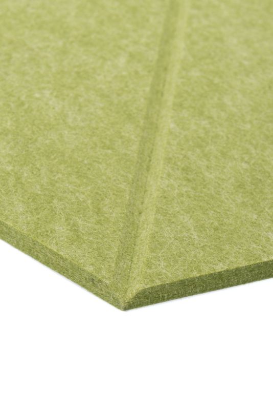 Panel filcowy ścienny dekoracyjny Multidecor Felly  40 x 46 cm  9 mm heksagon ryflowany zielony 2 szt.