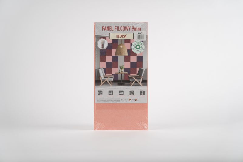 Panel filcowy Decosa róż 9 mm 40 x 20 cm 1 szt.
