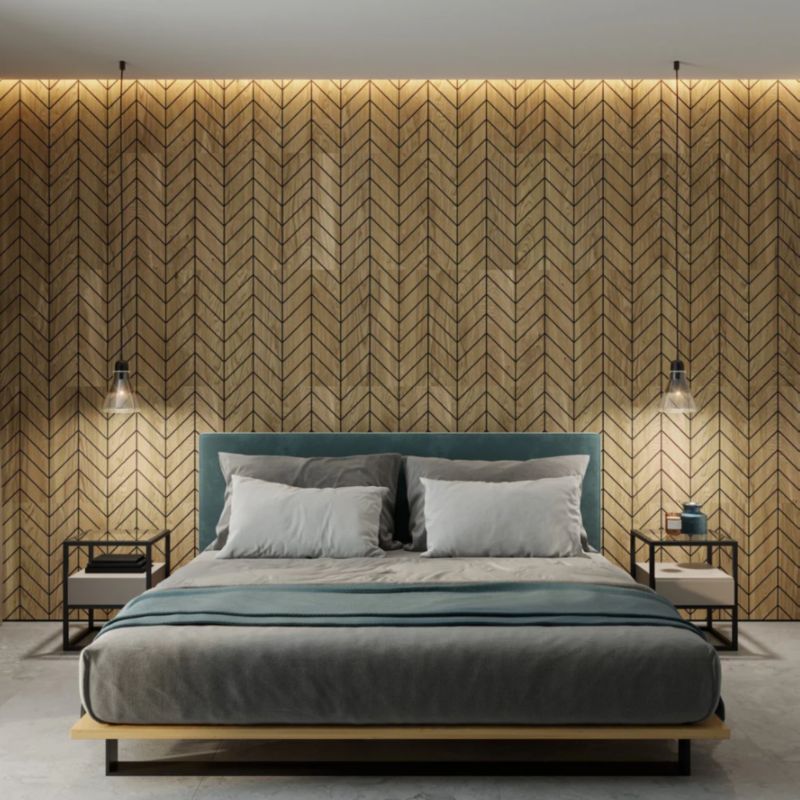Panel frezowany fornir naturalny dębowy LAMELE3D Versailles 1 szt