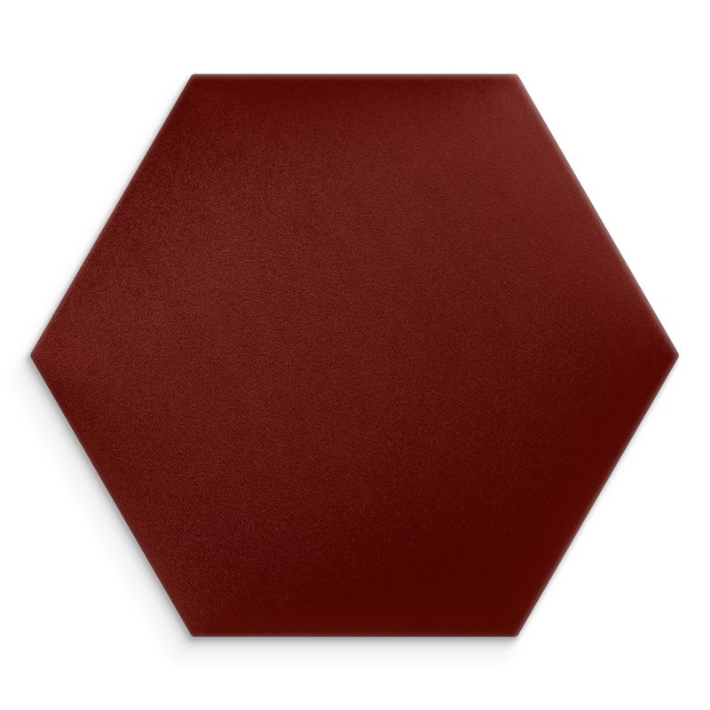 Panel INTESI ścienny tapicerowany heksagon bordowy 30x26 cm 1 szt.