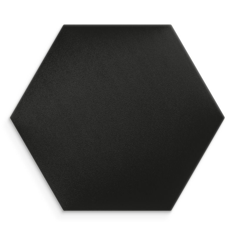 Panel INTESI ścienny tapicerowany heksagon czarny 40x35 cm 1 szt.