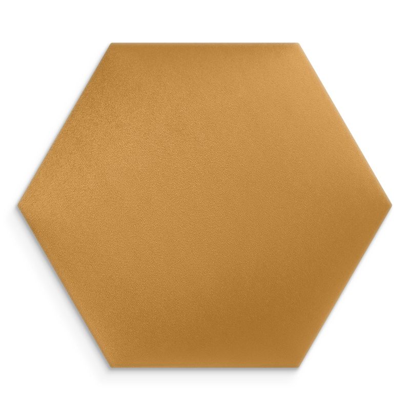 Panel INTESI ścienny tapicerowany heksagon żółty 40x35 cm 1 szt.
