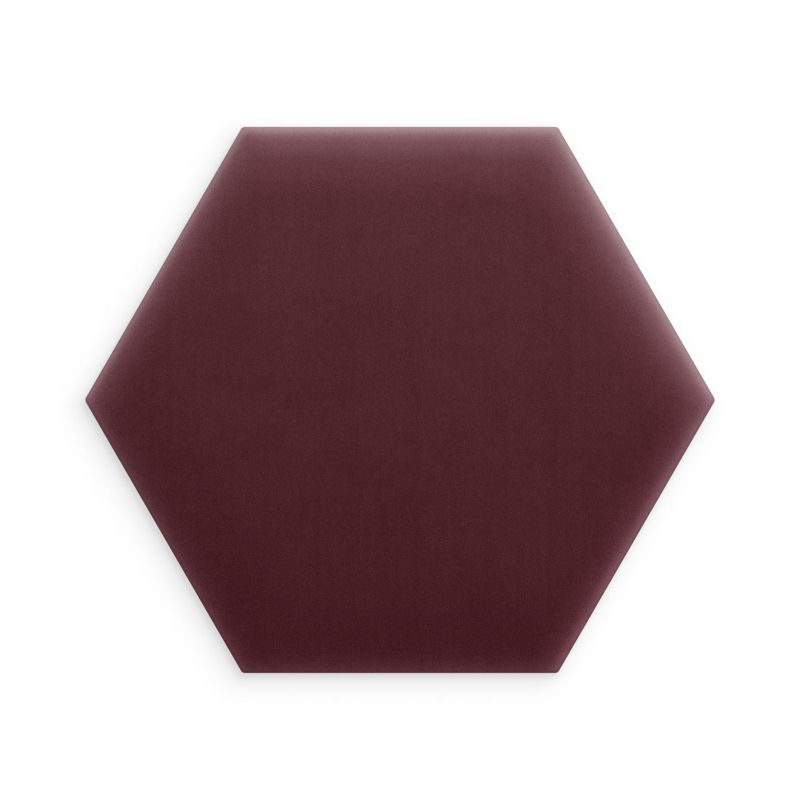 Panel INTESI Magic Velvet ścienny tapicerowany bordowy 26x30 cm heksagon 1 szt.