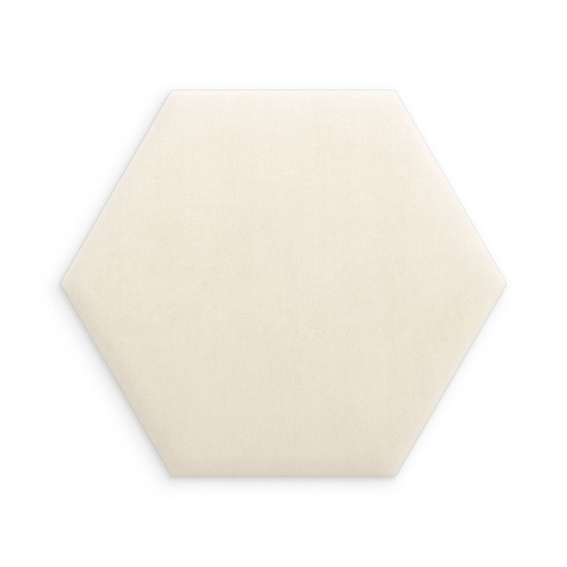 Panel INTESI Magic Velvet ścienny tapicerowany kremowy heksagon 26x30 cm 1 szt.