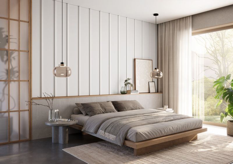 Panel Japandi LAMELE3D  Biały mat 1 szt