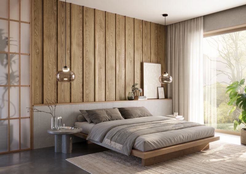 Panel Japandi LAMELE3D Fornir dębowy naturalny 1 szt