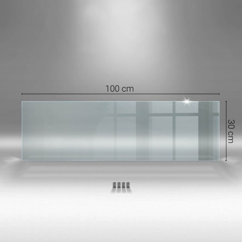 Panel kuchenny Tulup 100x30 cm szkło przezroczyste z mocowaniem ...