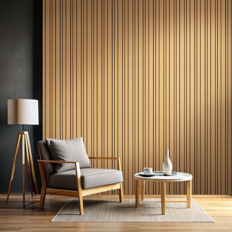 Panel lamelowy akustyczny ścienny Foge dąb 30 x 280 cm dąb saragossa