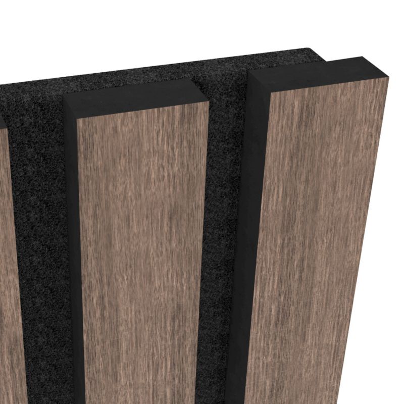 Panel lamelowy akustyczny ścienny Foge drewno 60 x 280 cm orzech