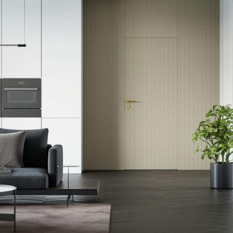 Panel lamelowy ścienny MDF 270 x 60 cm kaszmir