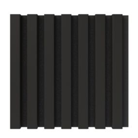 Panel lamelowy ścienny mini z filcem Vertical Line MDF 30 x 30 cm czarny / czarny uni