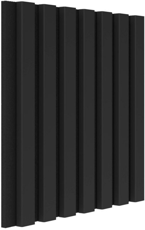 Panel lamelowy ścienny mini z filcem Vertical Line MDF 30 x 30 cm czarny / czarny uni