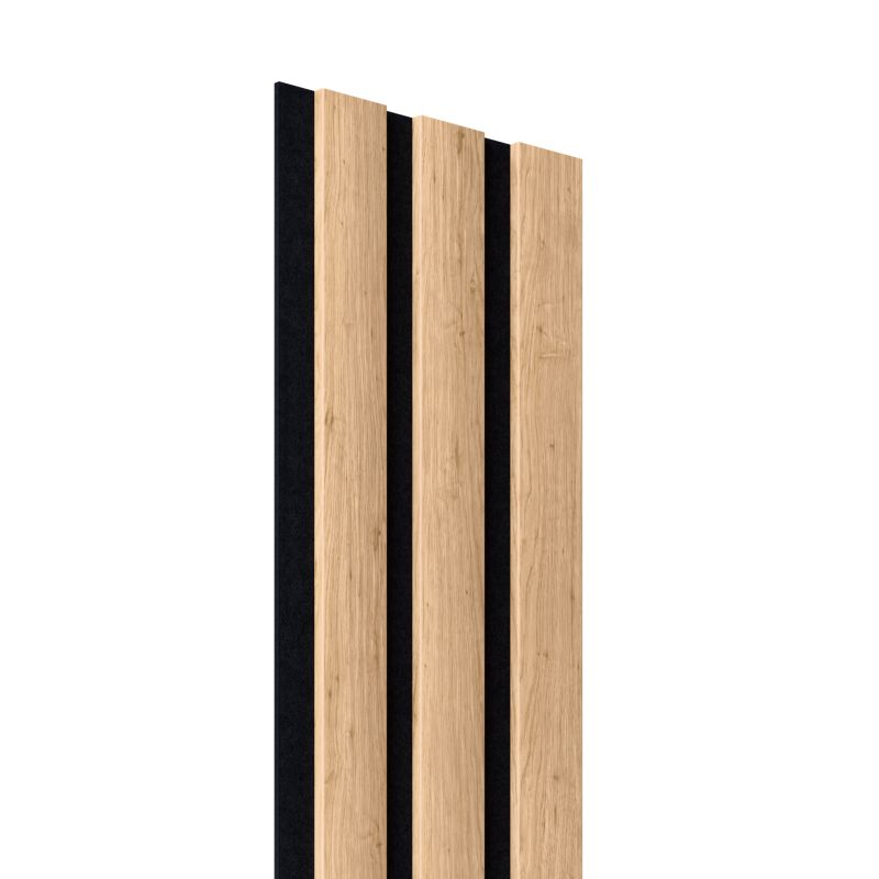 Panel lamelowy ścienny na filcu Radex Lamell 270 x 15 cm dąb saragossa/czarny
