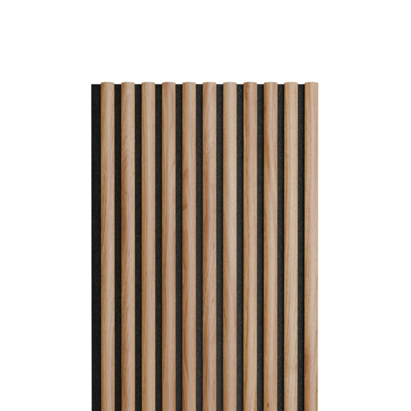 Panel lamelowy ścienny na filcu sosna 265 x 30 cm czarny / akacja soft