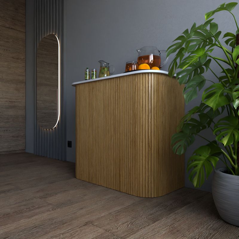 Panel lamelowy ścienny OK WALL MDF 90 x 40 cm czarny / dąb