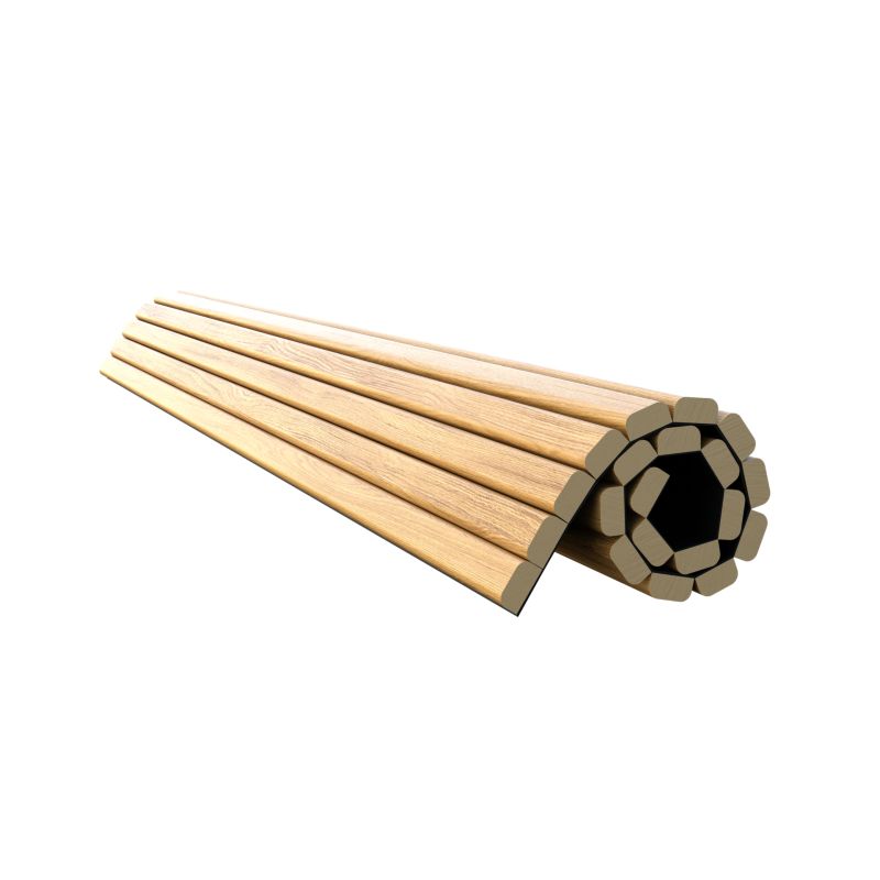 Panel lamelowy ścienny OK WALL MDF 90 x 40 cm czarny / dąb