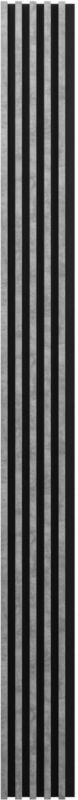 Panel lamelowy ścienny Stegu Comfort MDF 265 x 24,5 cm szary / czarny