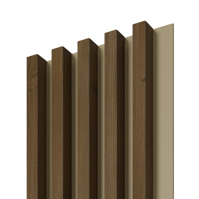 Panel lamelowy ścienny Stegu Linea Comfort MDF 265 x 24,5 x 3 cm tobacco pine / cashmere