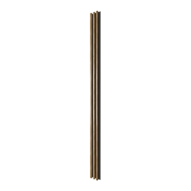Panel lamelowy ścienny Stegu Linea MDF 275 x 17,6 cm czarny / dąb