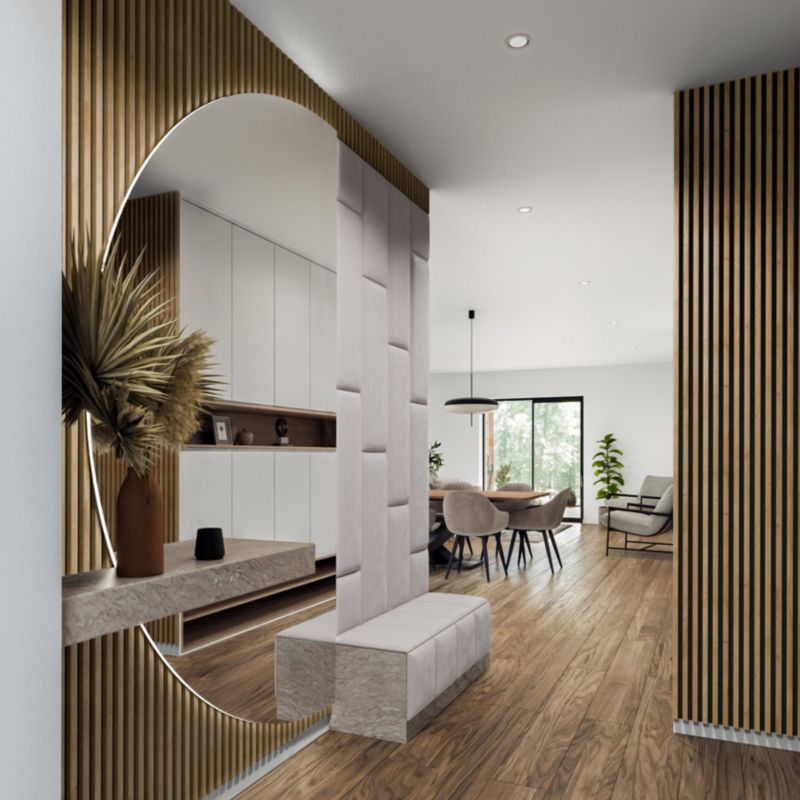 Panel lamelowy ścienny Stegu Linea Select MDF 265 x 24,5 x 1,9 cm dąb / czarny