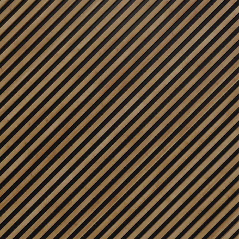 Panel lamelowy ścienny Stegu Linea Select MDF 265 x 24,5 x 1,9 cm dąb / czarny
