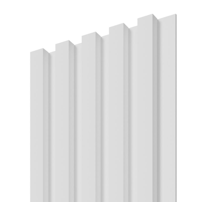 Panel lamelowy ścienny Stegu Linea Select MDF 265 x 24,5 z 1,9 cm biały / biały