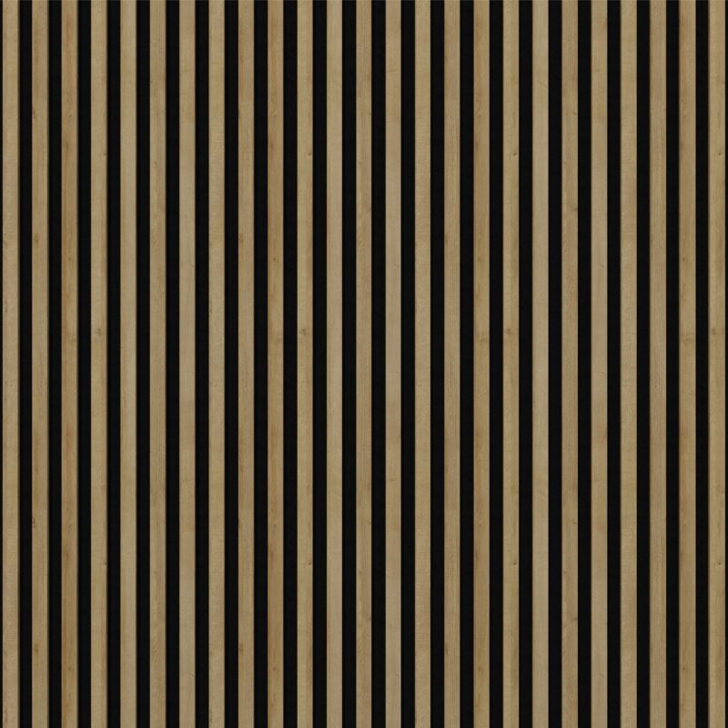 Panel lamelowy ścienny Stegu Linea Silento MDF 265 x 24,5 cm dąb/czarny