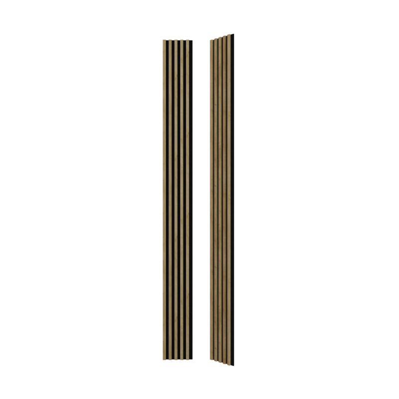 Panel lamelowy ścienny Stegu Linea Silento MDF 265 x 24,5 cm dąb/czarny