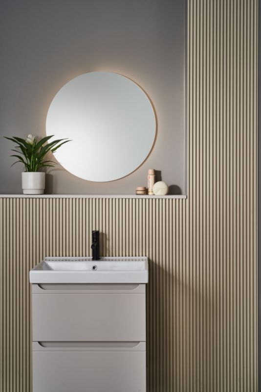 Panel lamelowy ścienny Vilo kompozyt 265 x 14,8 cm satin cream