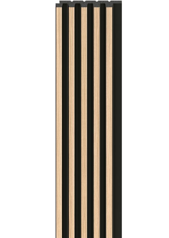 Panel lamelowy ścienny Vox Linerio S-line polistyren 265 x 12,2 cm czarny / brązowy