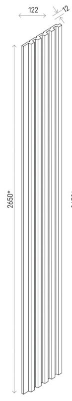 Panel lamelowy Vox Linerio S-line Natural Black 0,32 m2
