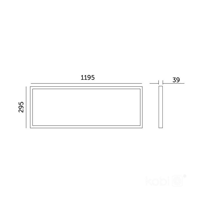 Panel LED 36W Kobi 30x120 4000K czarny 1szt.