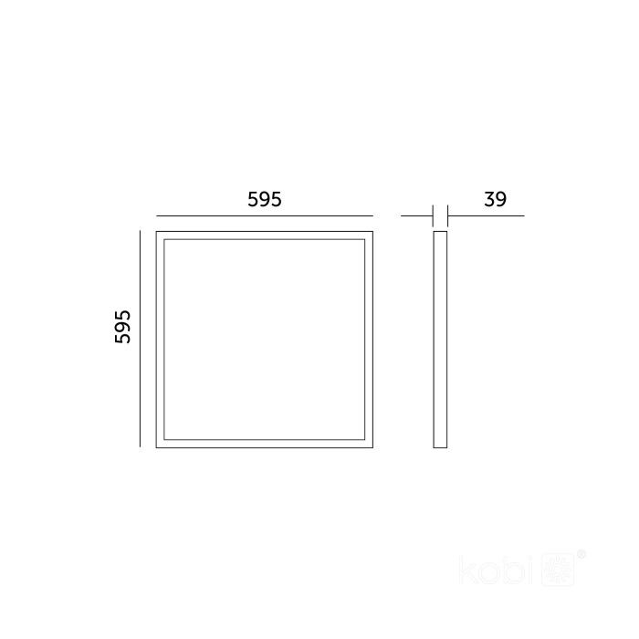Panel LED 36W Kobi 60x60 4000K czarny 1szt.