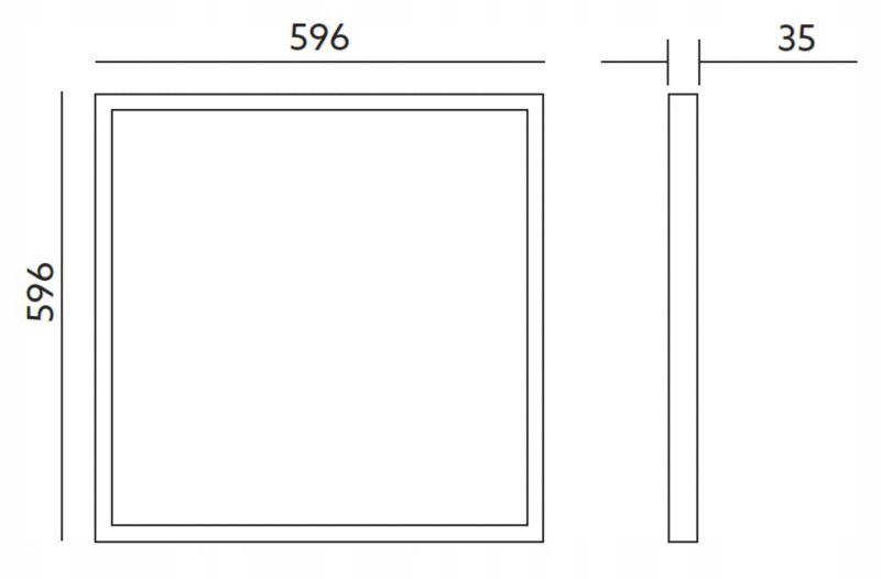 Panel LED 60x60 LLs 40W plafon sufitowy IP40 4000lm podtynkowy 6szt.