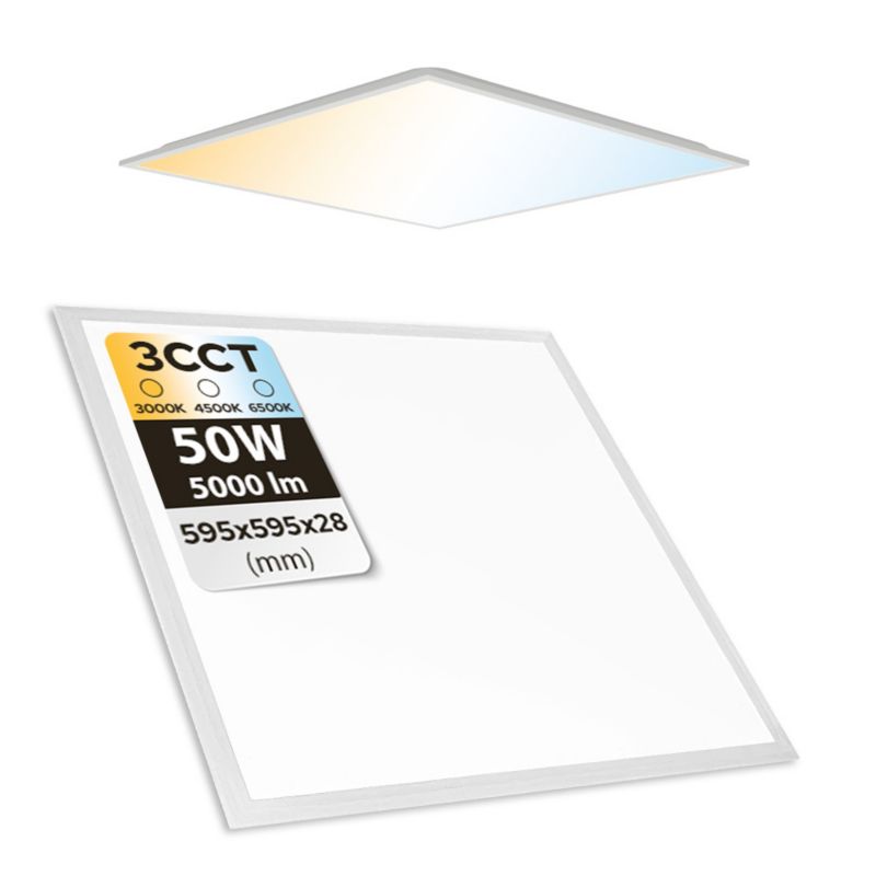 Panel LED backlit 60x60 HOROZ podtynkowy 50W 5000lm 3CCT IP20 kwadratowy biały ANDROMEDA 1 szt.