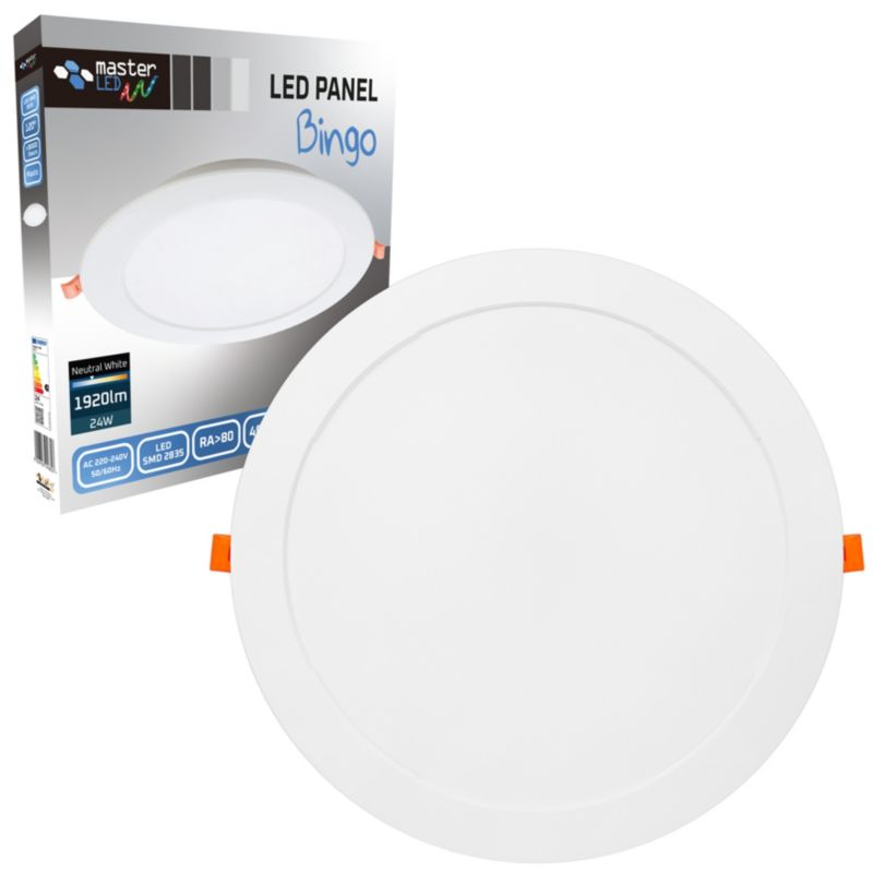 Panel LED MasterLED Bingo 24W IP20 neutralna biel 4000K okrągły biały 1 ...