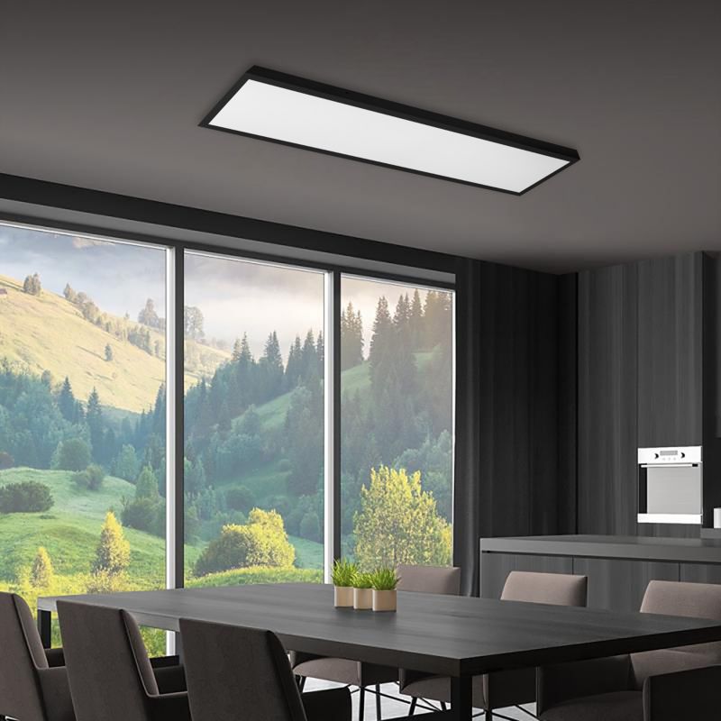 Panel LED MasterLED natynkowy 60W 30x120 cm IP20 4500K lampa kaseton czarny 1 szt.