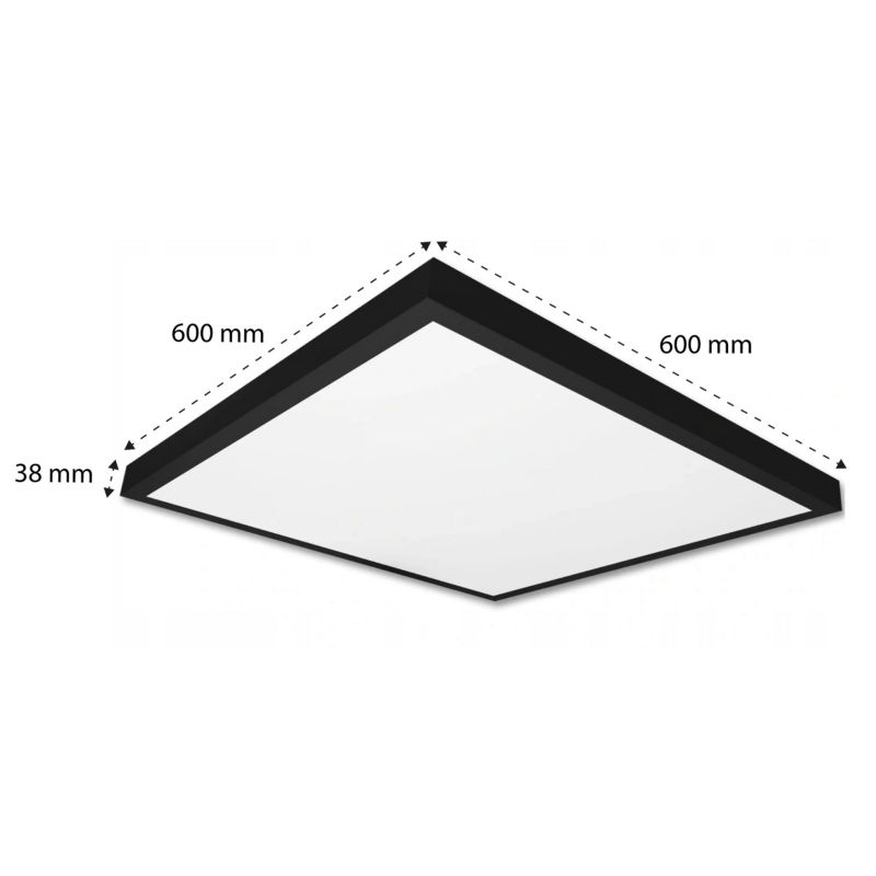 Panel LED MasterLED natynkowy nastropowy 40W 60x60cm IP20 4500K plafon sufitowy czarny 1 szt.