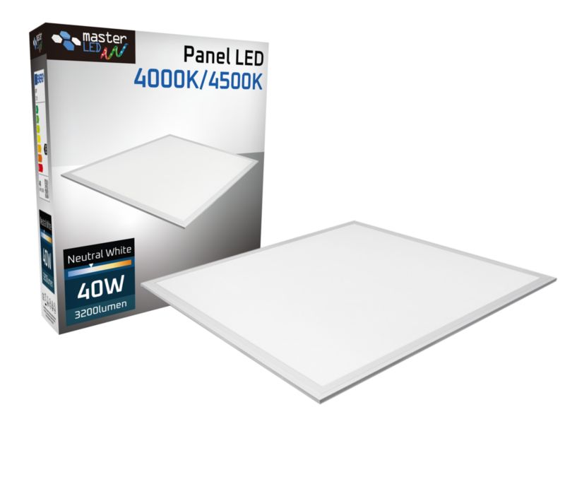 Panel LED podtynkowy MasterLED Lumio 40W 60x60cm neutralna biel 4000K IP20 biały 1 szt.