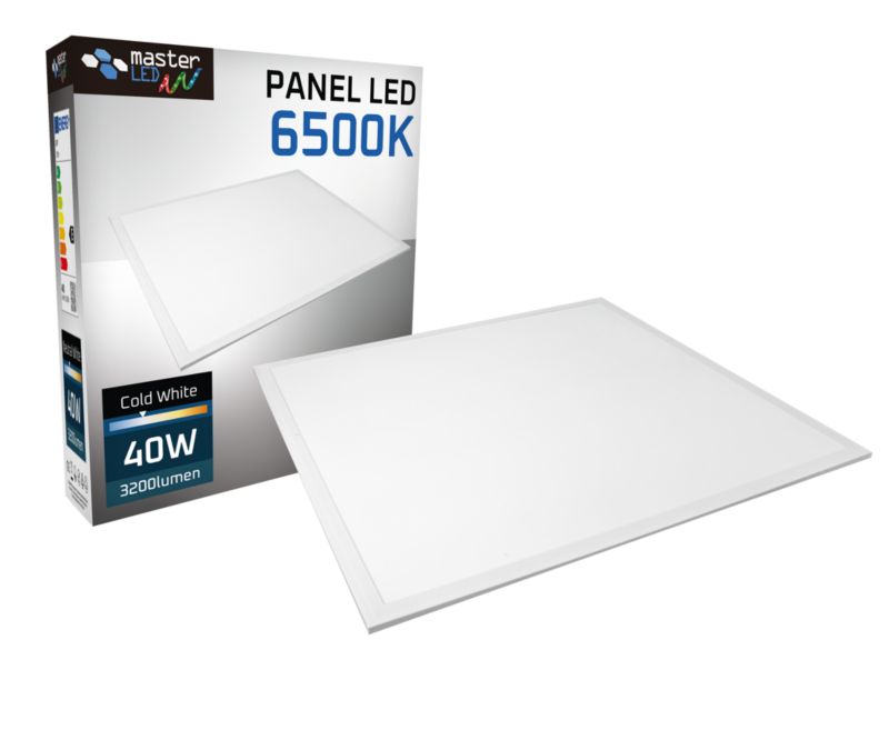 Panel LED podtynkowy MasterLED Lumio 40W 60x60cm zimna biel 6500K IP20 biały 1 szt.