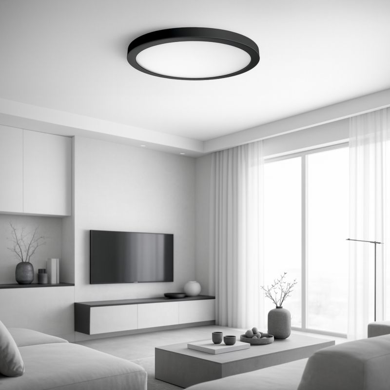 Panel LED XUDO 24W 2-in-1 biały neutralny 4000K plafon czarny okrągły 1 szt.