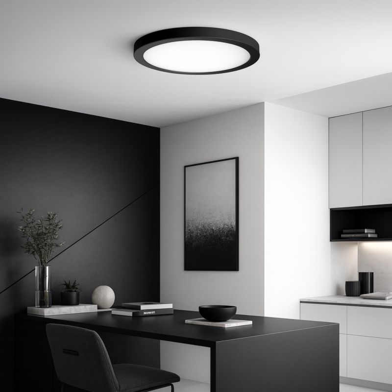 Panel LED XUDO 24W 2-in-1 biały neutralny 4000K plafon czarny okrągły 1 szt.