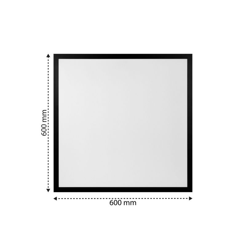 Panel LED XUDO natynkowy 28W 600x600mm Biały neutralny 4500K Czarny 1 szt.