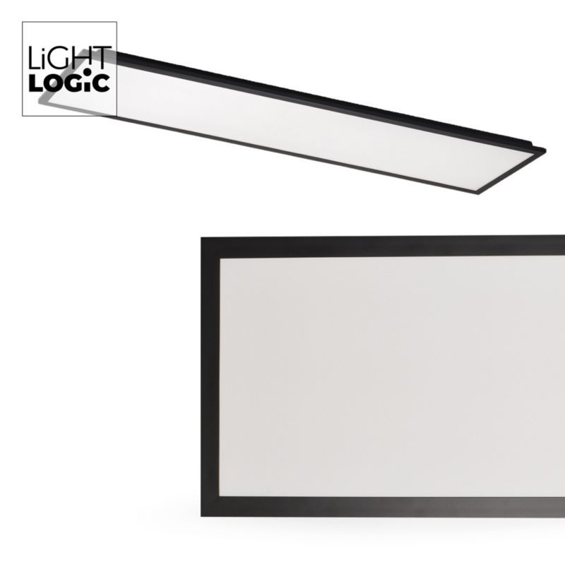 Panel LightLogic natynkowy LL 48W 30x120 B 67065 czarny sufitowy prostokątny  4000K 6000lm 1szt.