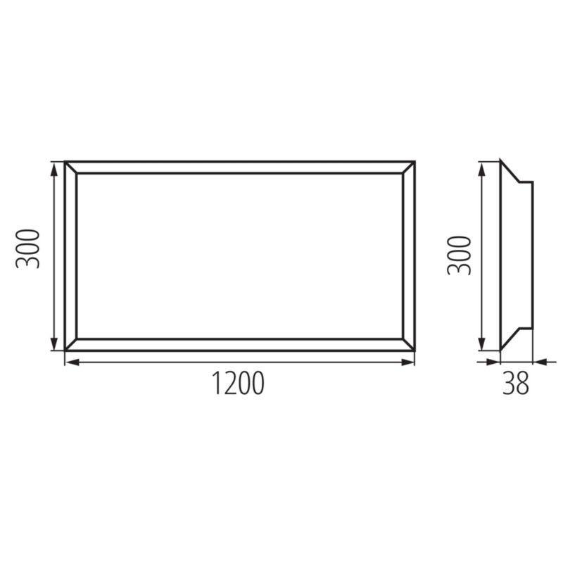 Panel  LightLogic natynkowy  LL 48W 30x120 W 67064 sufitowy biały 4000K prostokątny 1 szt.